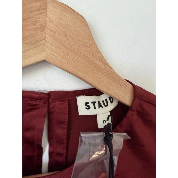 Staud Marcel Silk Dress – Sangria – Size 0 – NWT - Picture 6 of 8